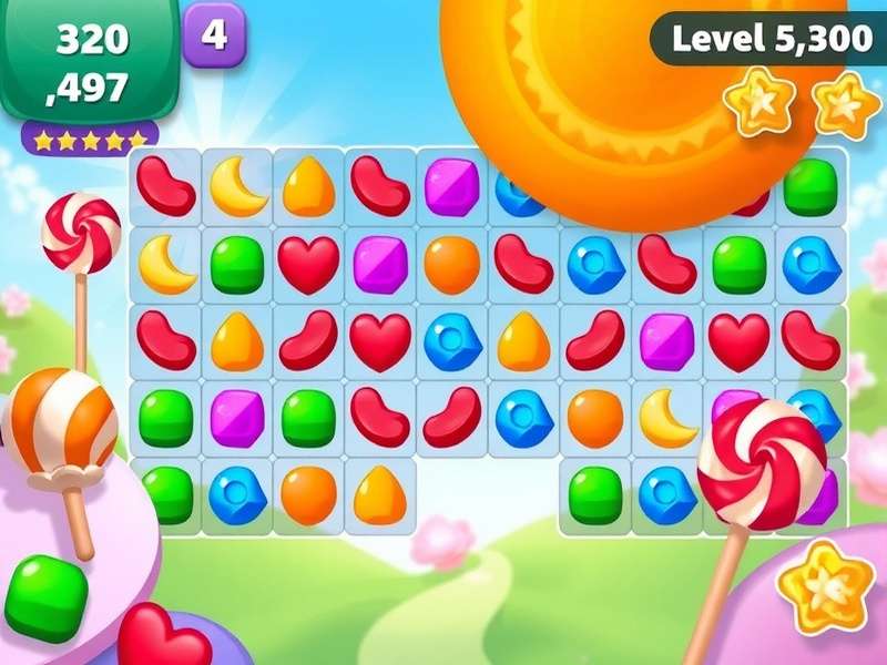 Sweet Pop Blast gameplay screenshot showing colorful candies